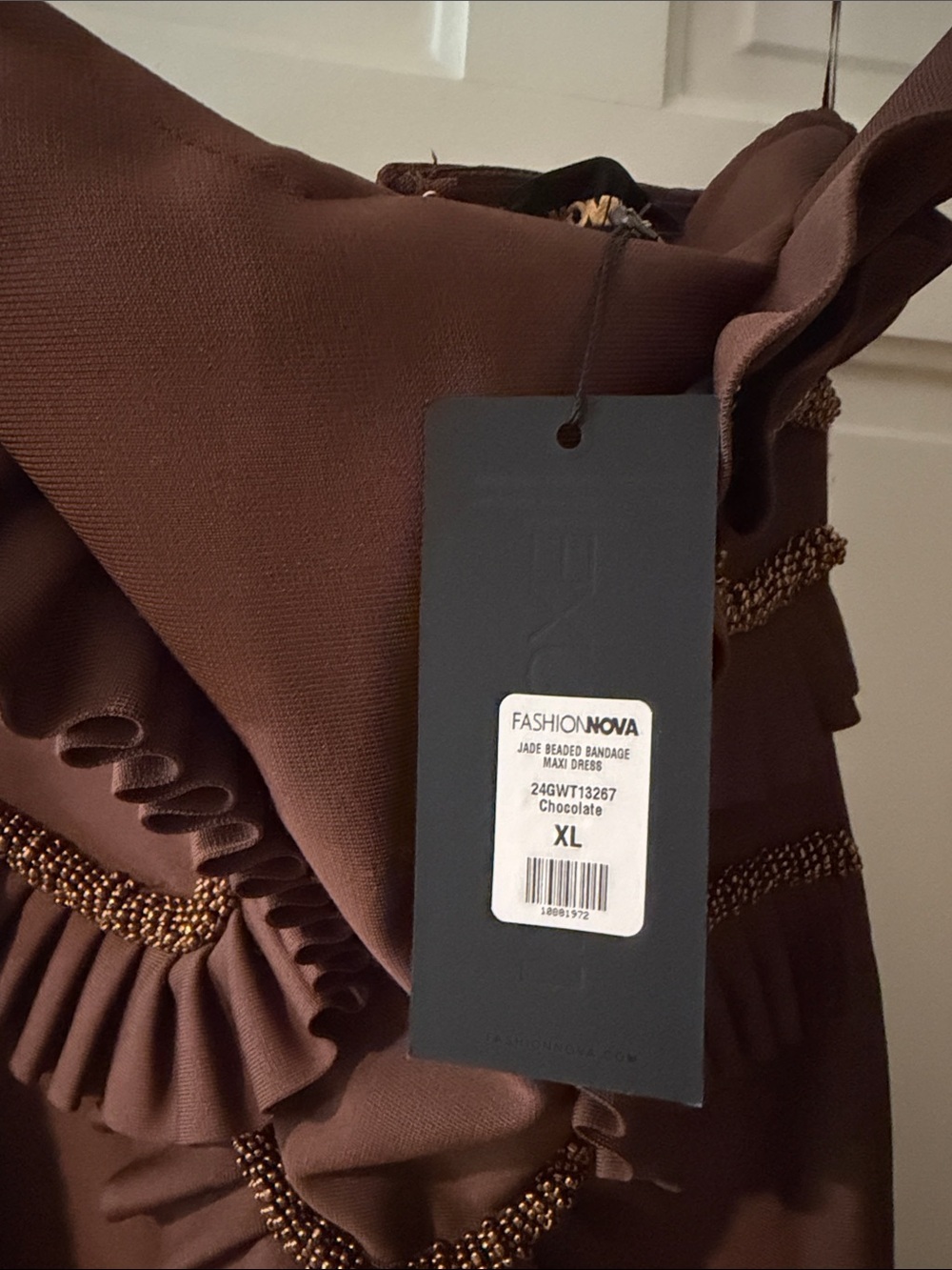 BNWT Fashion nova jade beaded maxi dress - Picture 2 of 12